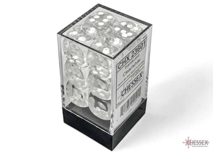Translucent: 12D6 Clear/White Dice