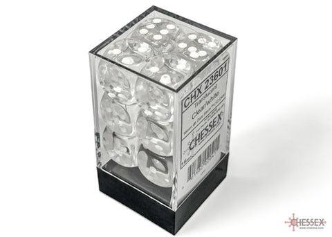 Translucent: 12D6 Clear/White Dice