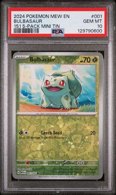 PSA 10 - Pokemon 151  - Bulbasaur