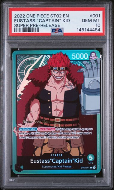 PSA 10 - One Piece ST02 - Eustass "Captain" Kid Super Pre-Release
