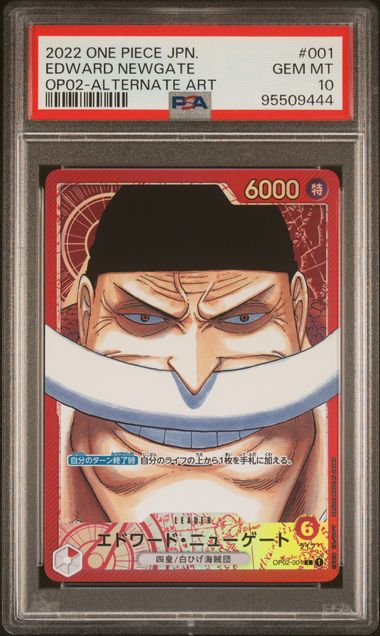 PSA 10 -  OP-02 Japanese - Edward.Newgate Leader Alt