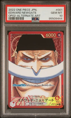 PSA 10 -  OP-02 Japanese - Edward.Newgate Leader Alt #001