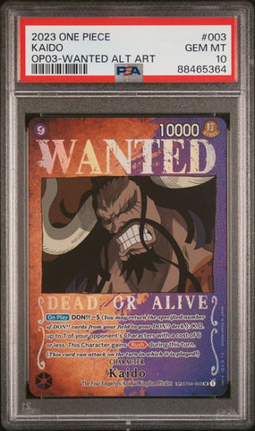 PSA 10 - OP03 - Kaido Wanted Poster #003