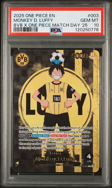 PSA 10 - BVB X Match Day 25 - Monkey.D.Luffy