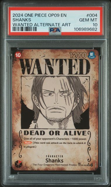 PSA 10 - Emperors in the New World - Shanks Wanted Poster