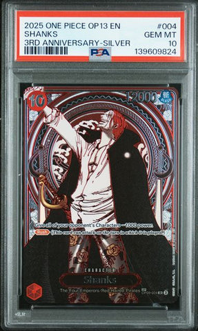 PSA 10 - Carrying On His Will - Shanks Silver SP #004