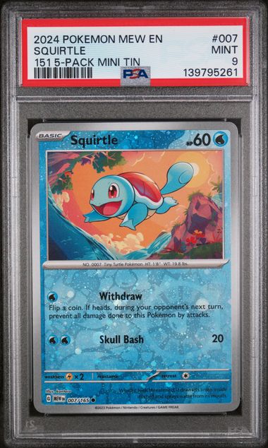 PSA 9 - Pokemon 151 - Squirtle Mini Tin