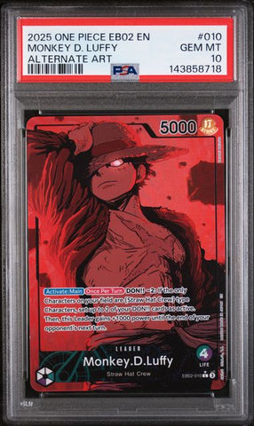 PSA 10 - EB02  - Monkey.D.Luffy Leader #010