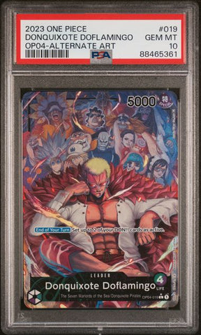 PSA 10 - OP04 - Donquixote Doflamingo Leader #019