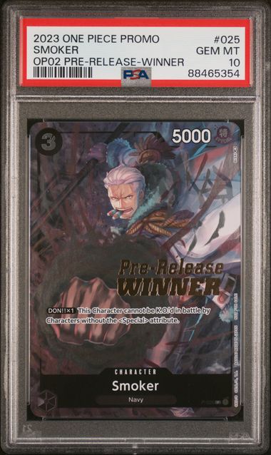 PSA 10 - One Piece Promo  - Smoker Pre-Release Winner