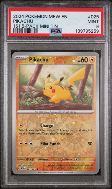 PSA 9 - Pokemon 151  - Pikachu