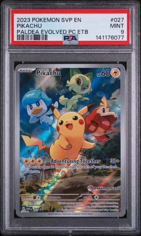PSA 9 - Paldea Evolved - Pikachu Pokemon Center Promo #027