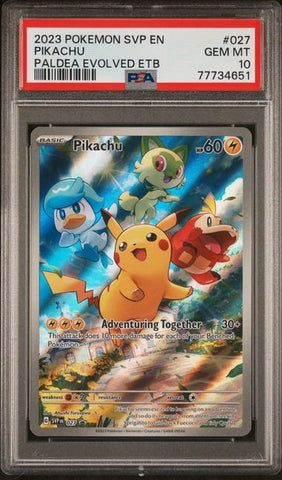 PSA 10 - Paldea Evolved ETB Promo - Pikachu #027