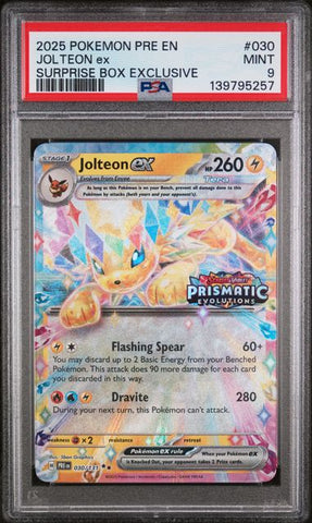 PSA 9  - Surprise Box Exclusive - Jolteon EX #030