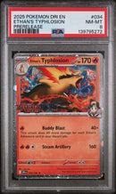 PSA 8 - Destined Rivals - Ethan's Typhlosion Pre-Release STAMP