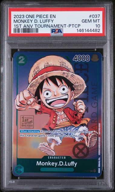PSA 10 - 1st Aniversary Tournament Participation - Monkey.D.Luffy