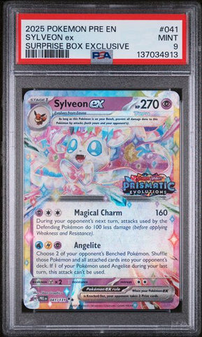 PSA 9  - Surprise Box Exclusive - Sylveon EX #041