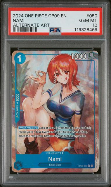 PSA 10 - OP-09 - Nami Alt Art