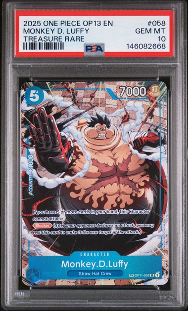 PSA 10 - Carrying on His Will - Monkey.D.Luffy Treasure Rare