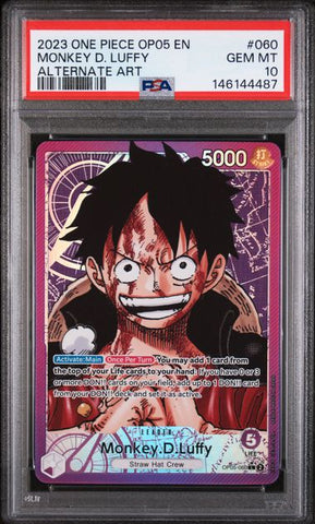 PSA 10 - OP05 - Monkey D. Luffy (Leader Alt) #060