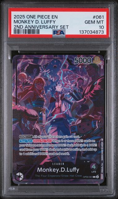 PSA 10 - 2nd Anniversary Set - Monkey.D.Luffy
