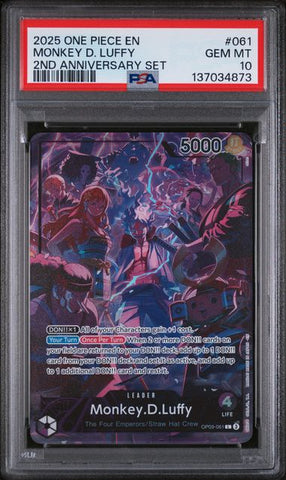 PSA 10 - 2nd Anniversary Set - Monkey.D.Luffy #061