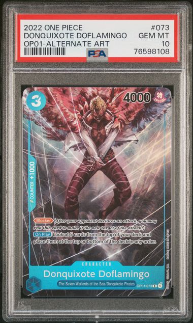 PSA 10 - OP01 - Donquixote Doflamingo Alternate Art