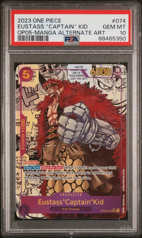PSA 10 - OP05 - Eustass "Captain" Kid (Manga) #074