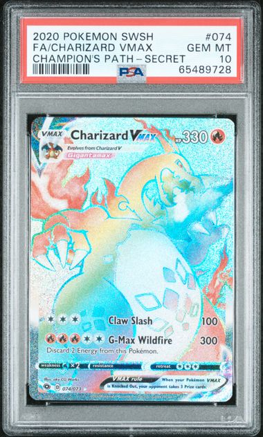 PSA 10 - Champion's Path - Charizard Vmax
