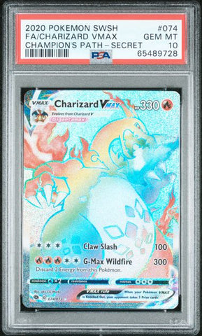 PSA 10 - Champion's Path - Charizard Vmax #074
