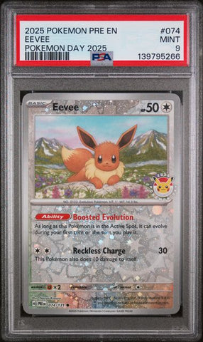 PSA 9 - Pokemon Day 2025 - Eevee #074