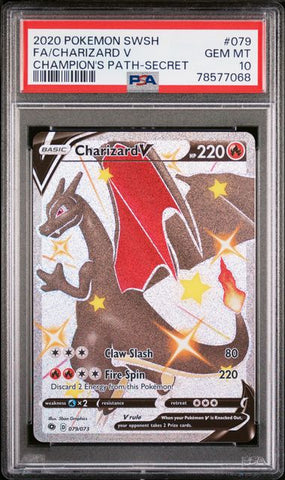 PSA 10 - Champions Path - Charizard V #079