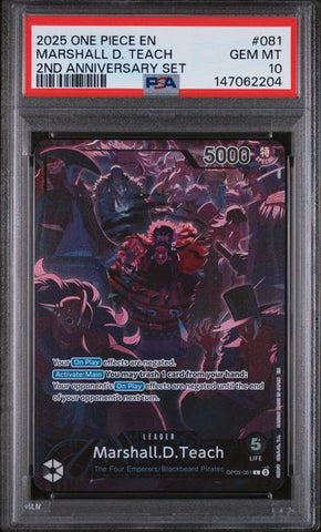 PSA 10 - 2nd Anniversary Set - Marshall.D.Teach #081