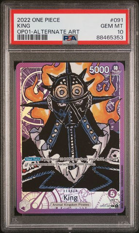 PSA 10 - OP01 - King Leader #091