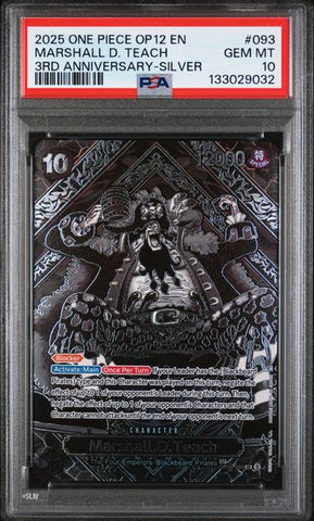 PSA 10 - Legacy of the Master - Marshall.D.Teach Silver SP #093