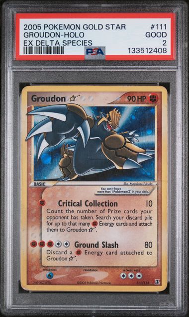 PSA 2 - EX Delta Species - Groudon Gold Star