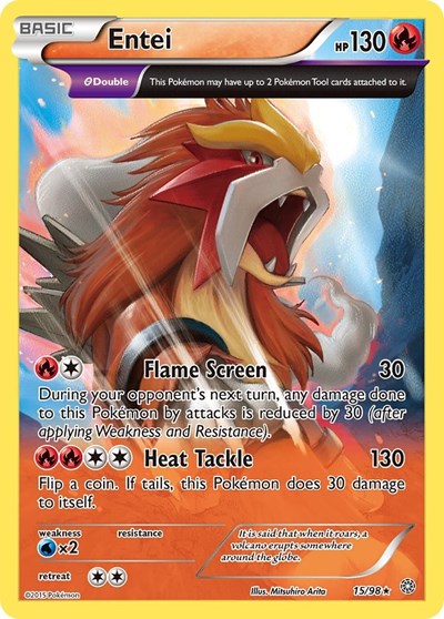 Entei (15) - (15/98) - XY - Ancient Origins - (Holo Rare)