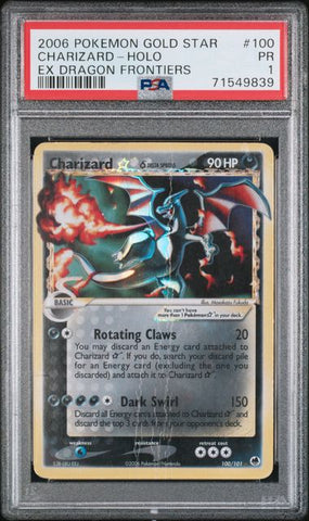 PSA 1 - EX Dragon Frontiers - Charizard Gold Star #100