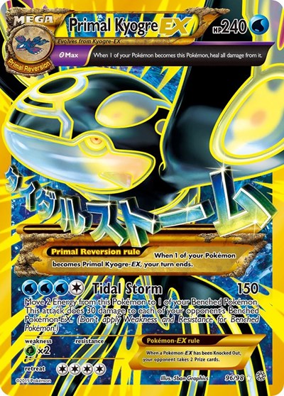 Primal Kyogre EX (Shiny) - (96/98) - XY - Ancient Origins - (Ultra Rare)