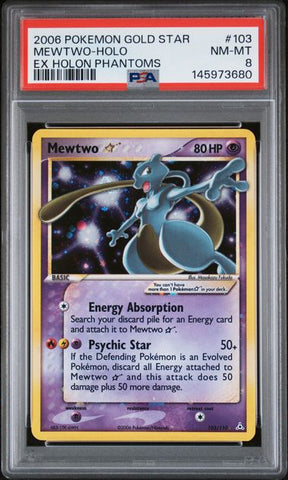 PSA 8 - EX Holon Phantoms - Mewtwo Gold Star #5