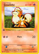Growlithe (28/102) (Shadowless) [Base Set 1st Edition]