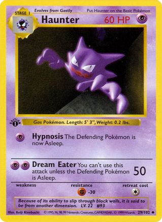 Haunter (29/102) [Base Set Shadowless Unlimited]