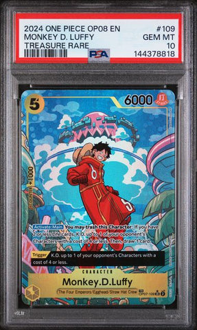 PSA 10 - Two Legends - Monkey.D.Luffy Treasure Rare #109