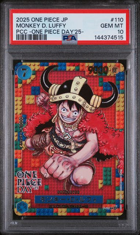 PSA 10 - One Piece Day '25 - Monkey.D. Luffy #110 + Don!! Card SEQUENTIAL SET