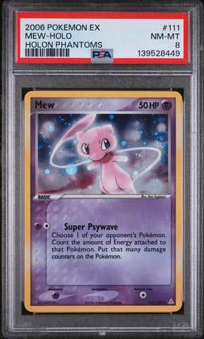 PSA 8 - Holon Phantoms - Mew Holo (Swirl) #111