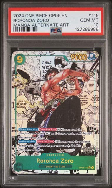 PSA 10 - OP06 - Roronoa Zoro (Manga)