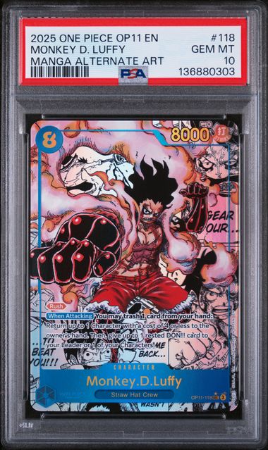PSA 10 - OP-11 - Monkey.D.Luffy Manga