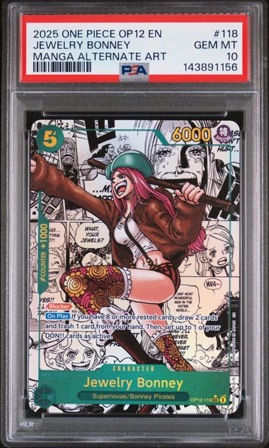 PSA 10 - OP-12 - Jewelry Bonney Manga Rare