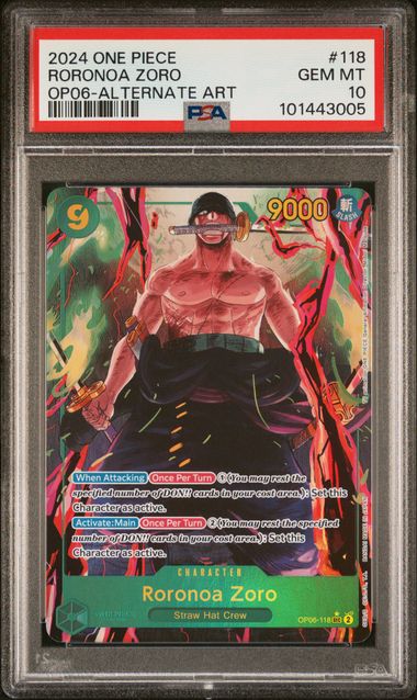 PSA 10 - Wings of the Captain - Roronoa Zoro Alternate Art