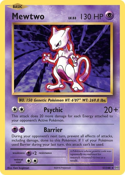 Mewtwo - (51/108) - XY - Evolutions - (Rare)